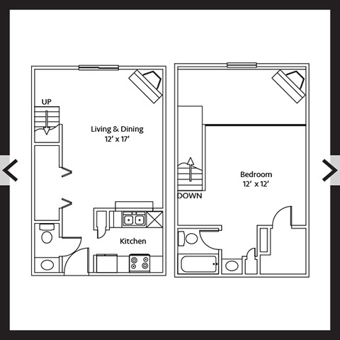 1 Bedroom 1.5 Bath 819 SF